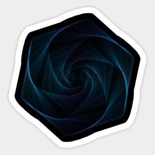 Blue Turquoise Swirl Sticker